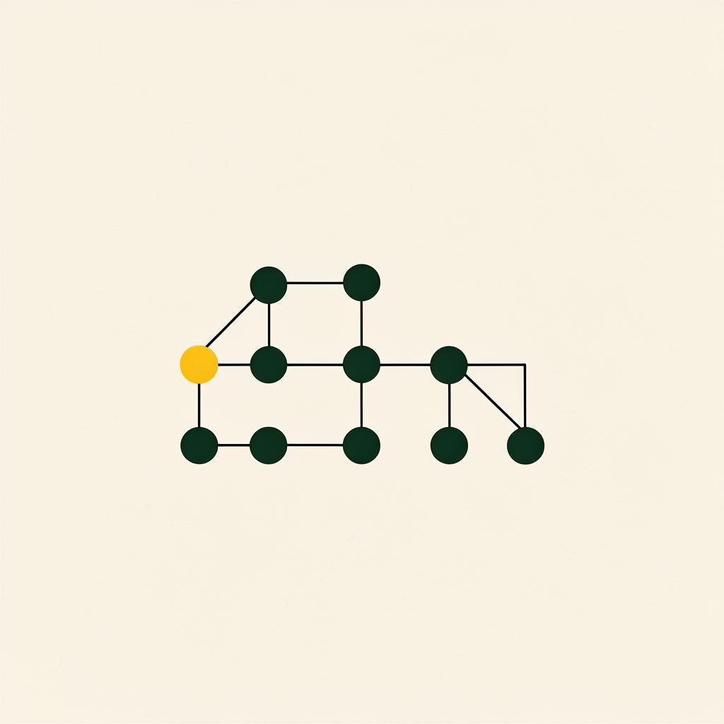 Minimal node diagram representing the branching decision of choosing the right tool
